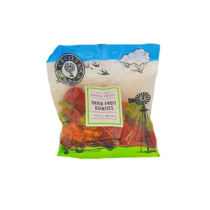 Cecilia's Dried Fruit Dainties 500g Squares