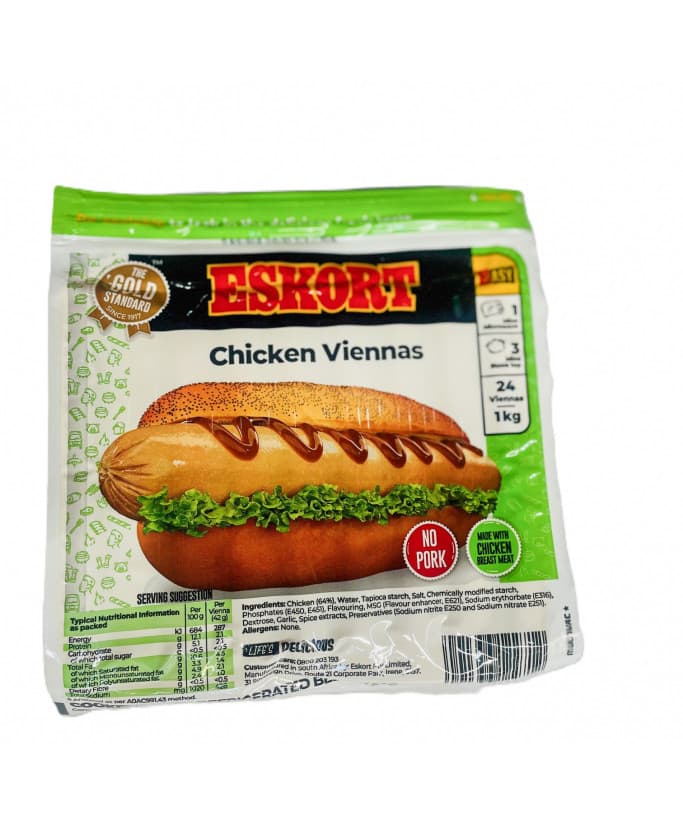Eskort Chicken Viennas 1kg
